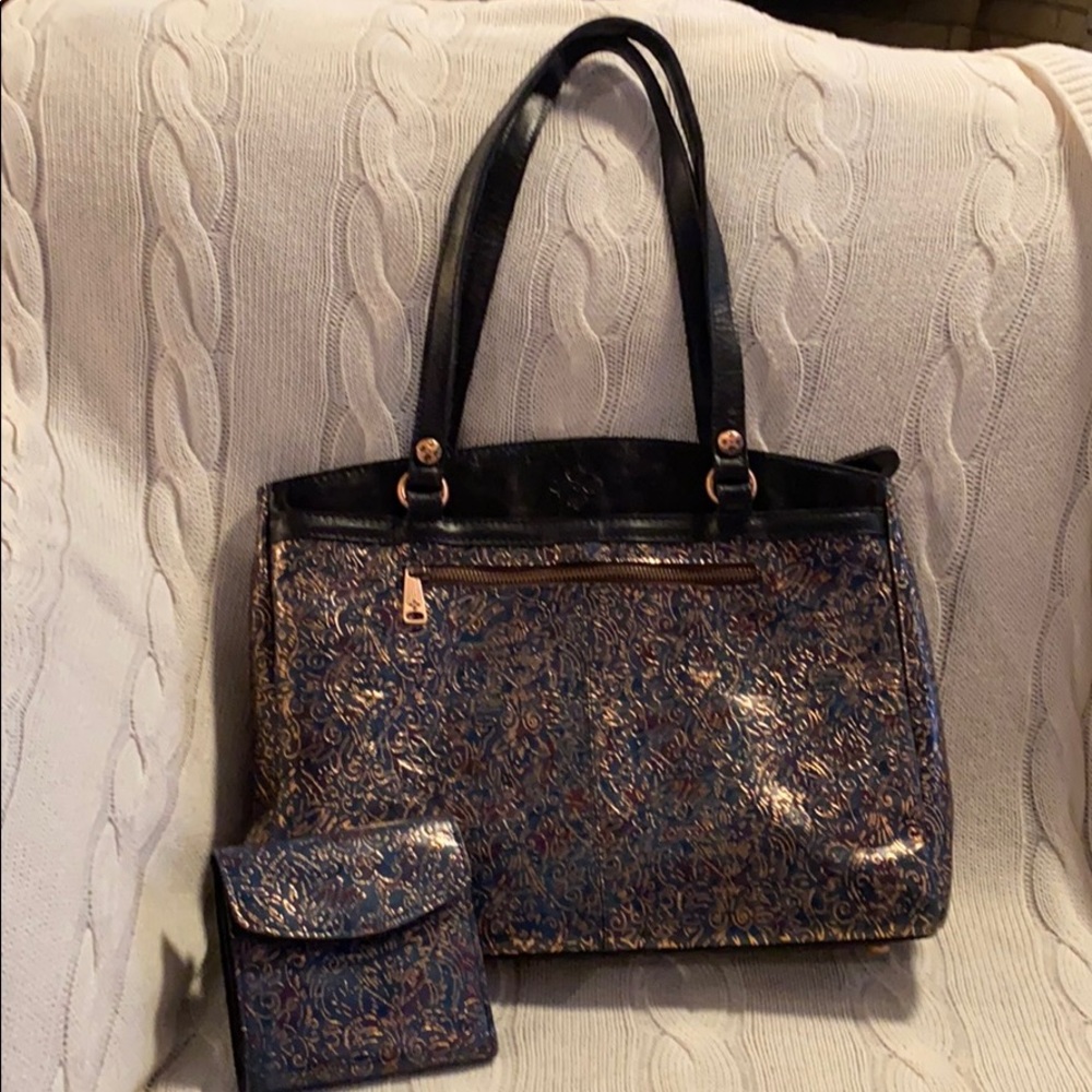 Patricia Nash Satchel and matching Wallet